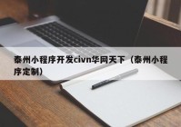 泰州小程序开发civn华网天下（泰州小程序定制）