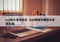 seo优化实训日志（seo搜索引擎优化实训总结）