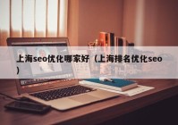 上海seo优化哪家好（上海排名优化seo）