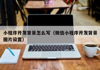 小程序开发背景怎么写（微信小程序开发背景图片设置）