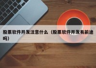 股票软件开发注意什么（股票软件开发有前途吗）