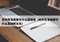 软件开发需要学什么基础呢（软件开发需要学什么基础呢女生）