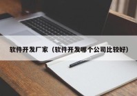 软件开发厂家（软件开发哪个公司比较好）