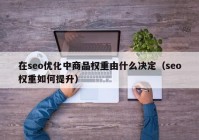 在seo优化中商品权重由什么决定（seo权重如何提升）