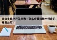 微信小程序开发查询（怎么查看微信小程序的开发公司）