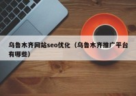 乌鲁木齐网站seo优化（乌鲁木齐推广平台有哪些）